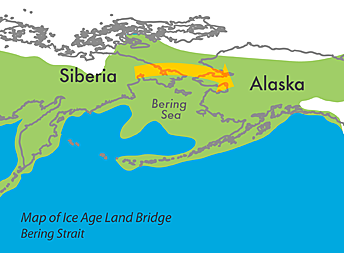 Prehistoric hunters arrived in what today is known as Alaska
