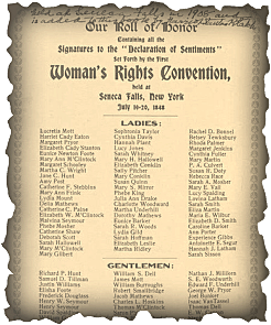 Women: Seneca Falls Declaration is signed