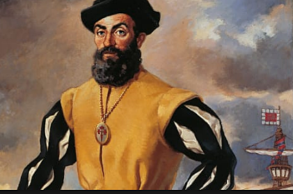 Magellan sails around the world