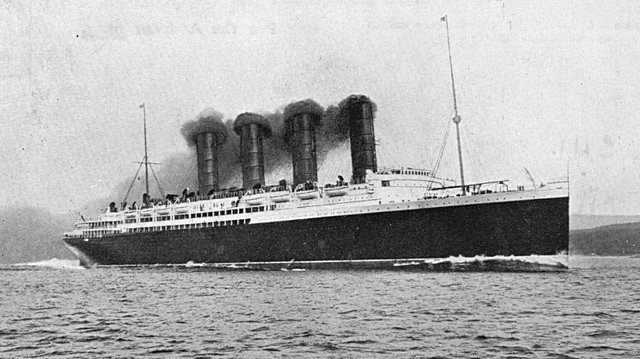 Lusitania sunk by a German U-boat