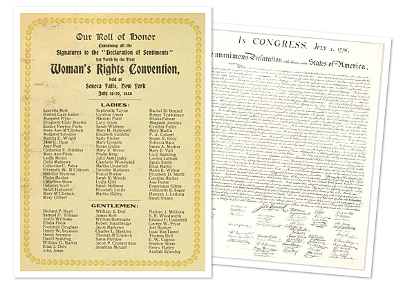 Women: Seneca Falls Declaration of Sentiments and Resolutions is signed