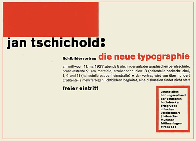 Publicación 'The New Typography', Jan Tsichold