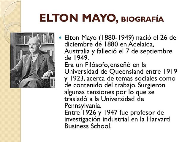 ELTON MAYO "EXPERIMENTO DE HAWTHORNE"