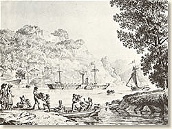 First commercial steamboat service up and down Hudson River