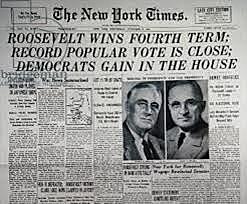 FDR Elected To A 4th Term