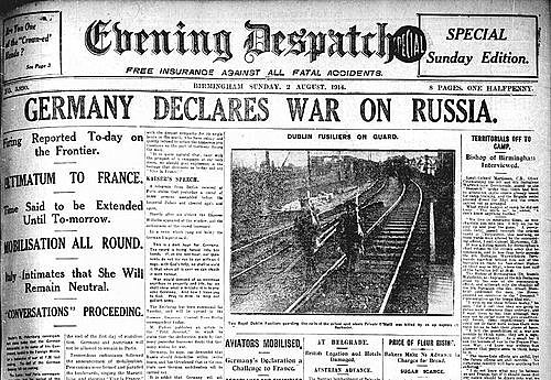 Germany declared war on Russia