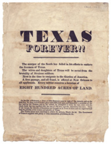 Moses Austin of Missouri, recieved the first grant of empresarios