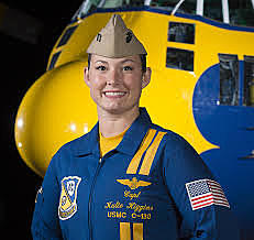 Katie Higgins is the first female to become a Blue Angels Pilot
