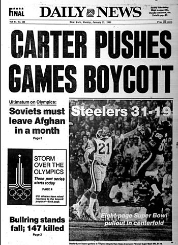 U. S. boycotts Olympics