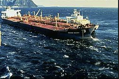 Massive Alaskan oil spill by Exxon Valdez