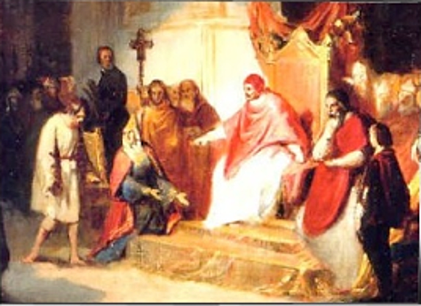 Enrico IV penitente si reca dal papa