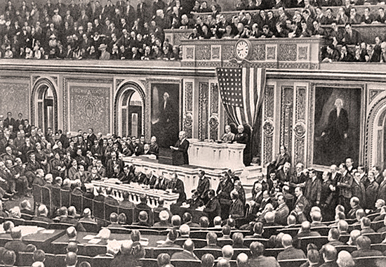 President Wilson Delivers 'Fourteen Points' Speech