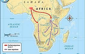 Bantus migrate to the east and south