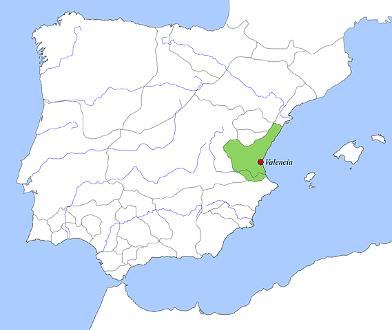 (MAPA) TERCEROS REINOS DE TAIFAS (1224-65)