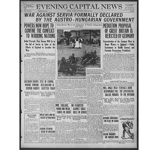 "War Declared by Austro-Hungarian"