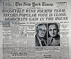 FDR Elected To A 4th Term
