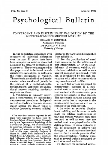 Donald T.Campbell y Donald W. Fisk