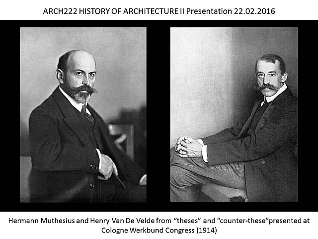 Debate entre Werkbund y Van de Velde