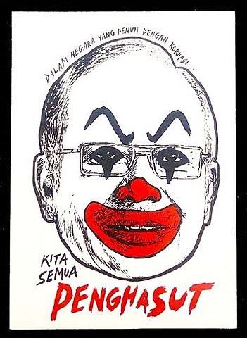 Clown portrayal of Prime Minister Najib Razak