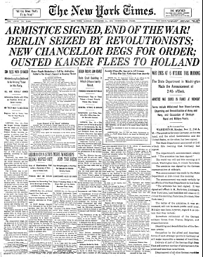 Armistice is signed between the U.S. and Spain