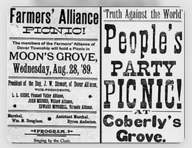 Populist Party emerges out of Farmers’ Alliance movement