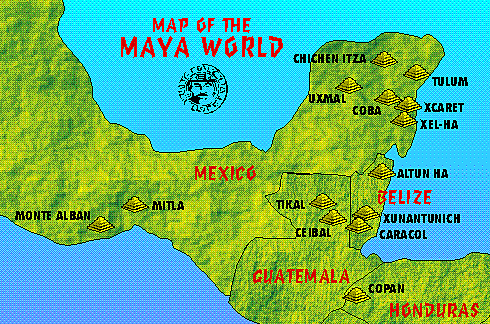 The Maya ruled throughout the Yucatan Peninsula.