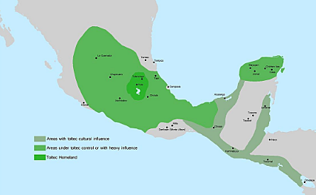 The Toltec conquered much of Mexico and Northern Central America