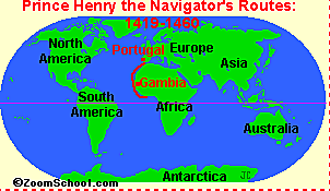 Prince Henry´s adventurers sailed along the west coast of Africa