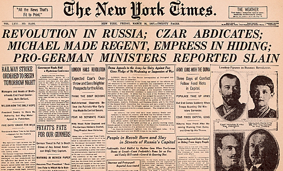 The Abdication of Czar Nicholas II (1917)