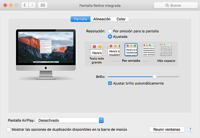 mac con pantalla grafica