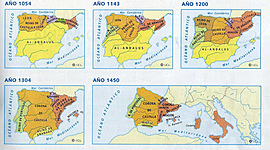 Timeline: CRONOLOGÍA DE PRÁCTICOS DE HISTORIA: LA EDAD MEDIA (REINOS CRISTIANOS)