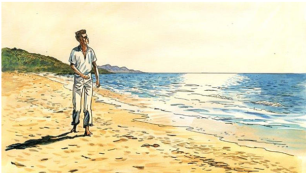 Meursault de vacaciones