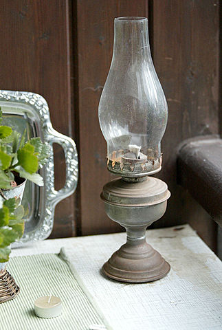 Lampara con mecha hueca " Argand "