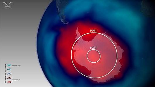 Ozone hole discovered in antarctica