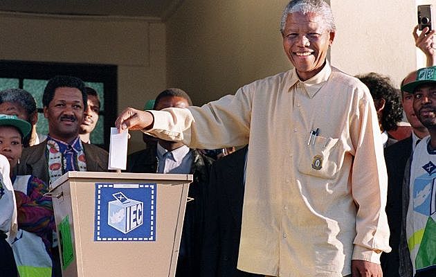 1st all race elections in S. Africa