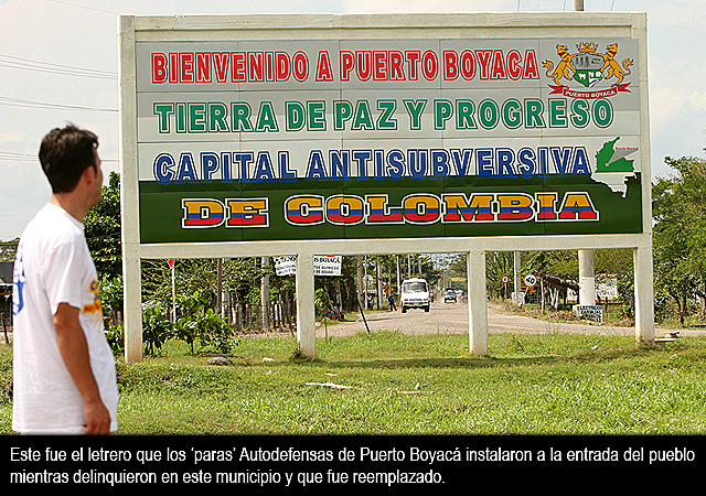 Las autodefensas de Puerto Boyacá le abren los brazos al narcotráfico
