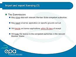 Licensing Import / Export of CFCs