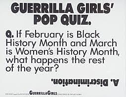 Guerrila Girls formed in 1985.