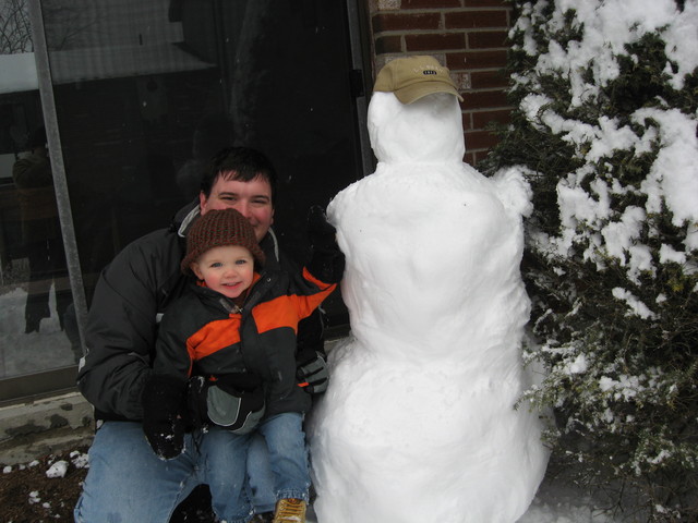 Their first snowman