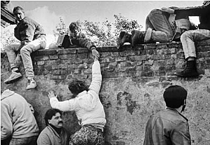 Berlin Wall falls