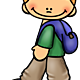 Boy going to school