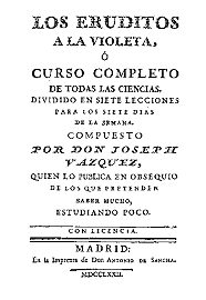De José Cadalso y Vazquez: Los estudios ala violeta.