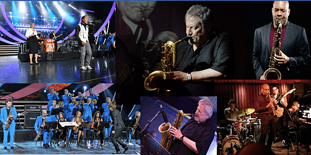 Dubbelconcert: Ronnie Cuber in concert met bigband de Skyblasters en Delbert Bernabela's Latin Kollektief