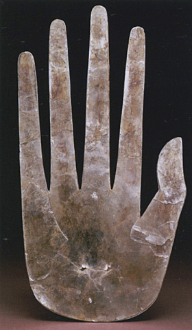 Mica Ornament in the Shape of a Hand