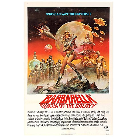 1968 Barbarella homage to silly sci fi movies