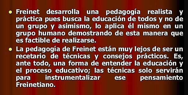 CELESTIN FREINET, Realista