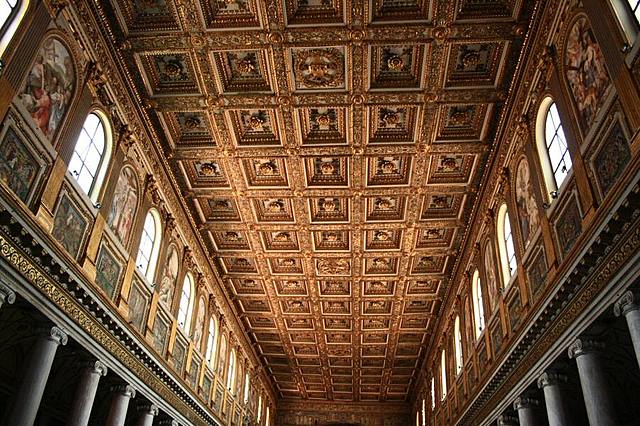 Techo de la Basílica por Giuliano San Gallo