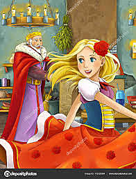 The king looking for his daughters