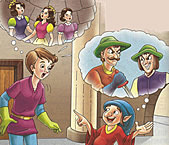 The king frightened because his daughters did not appear