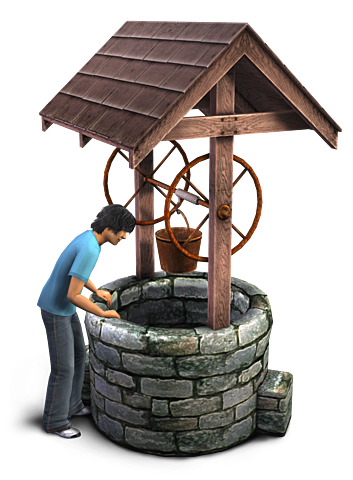 A deep well without water